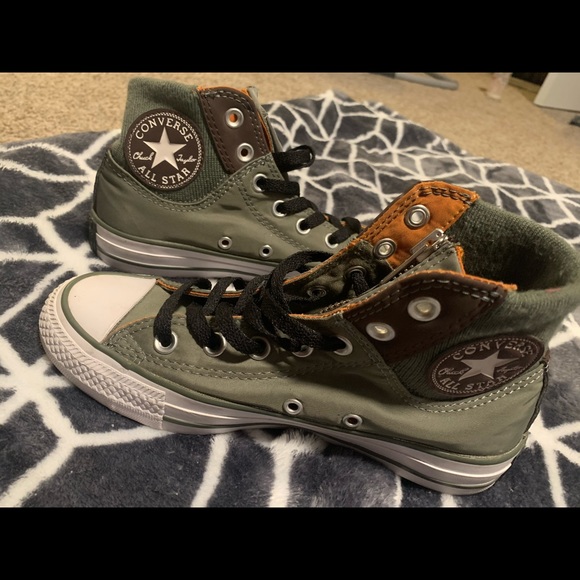 Converse *rare* green and orange high tops - Picture 6 of 9